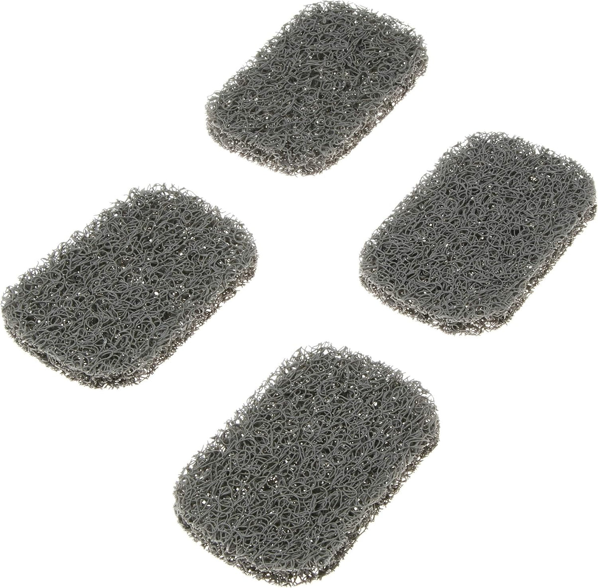 Snowkingdom 4 Pack Gray Soap Saver for Bar Soaps Draining Lift Pad 2.9" x 4.5" PVC Non-BPA Non-Slip Durable