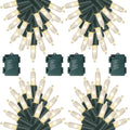 Joliyoou 16 Ft 50 LEDs Warm White Christmas String Lights, 4 Packs
