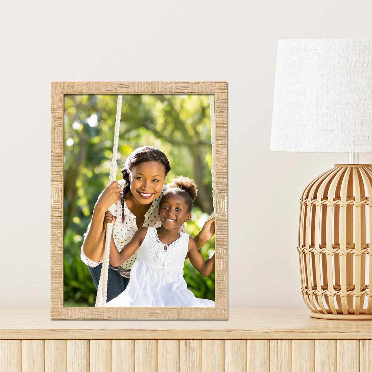 Lawrence Frames 5x7 Gold Metal Linen Pattern Picture Frame