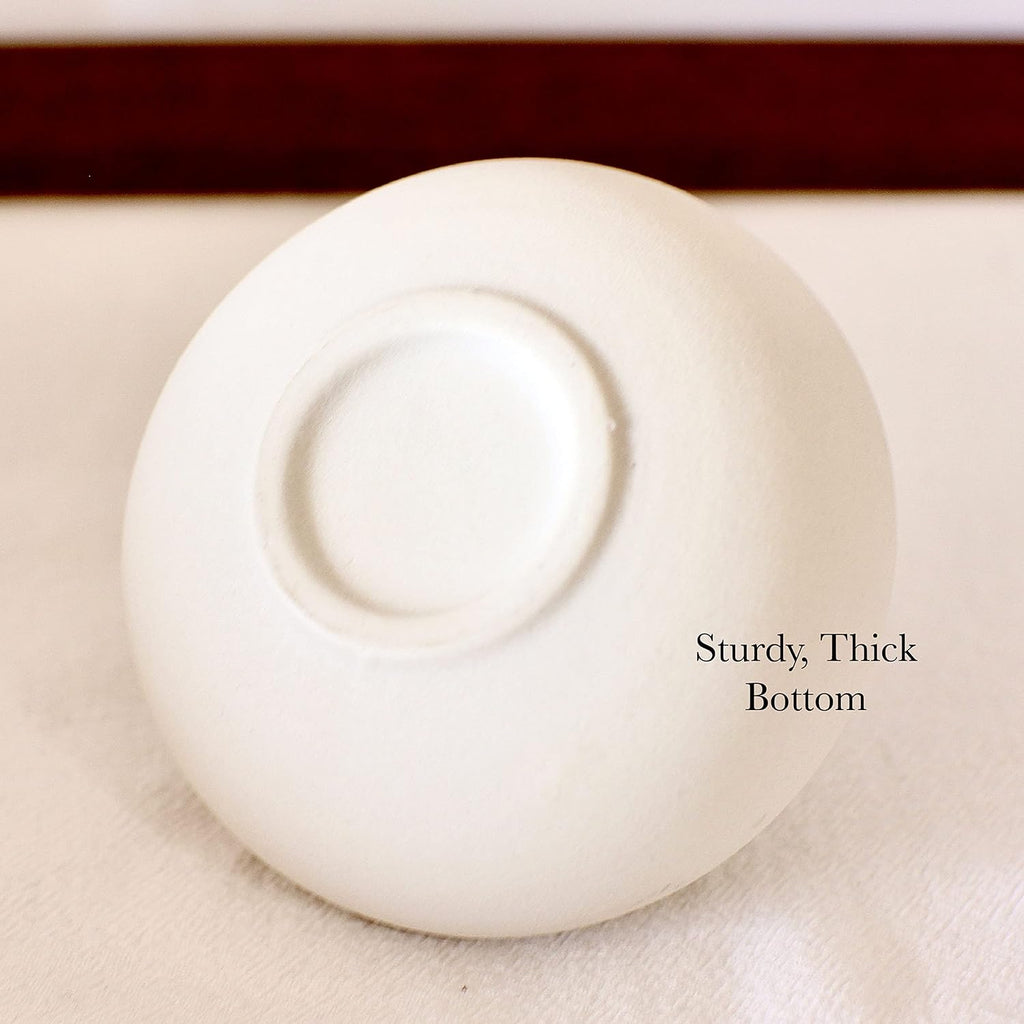 Carrot's Den Small White Ceramic Bud Vase Set of 6, Nordic Minimalist