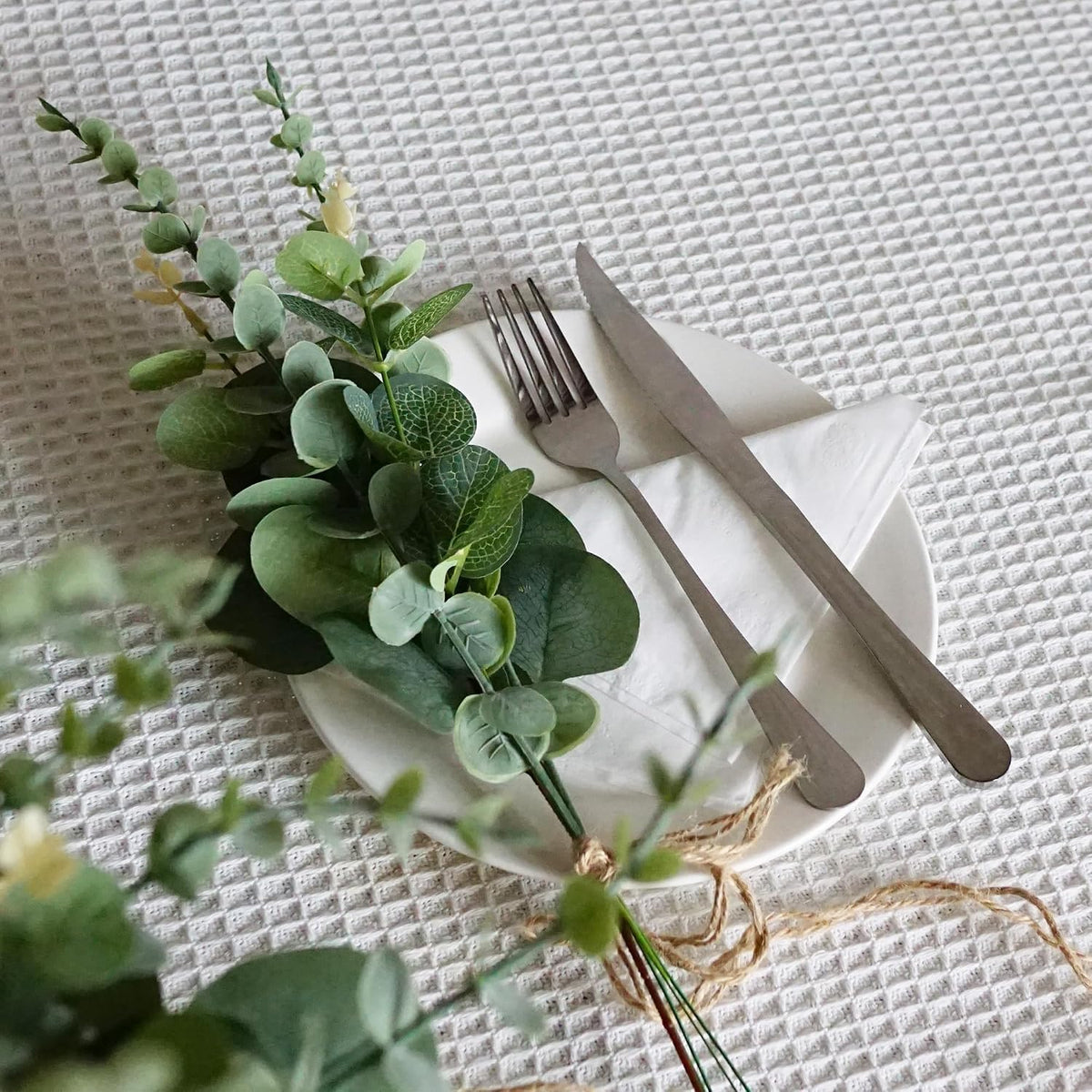 120PCS Mixed Eucalyptus Stems Bulk Artificial Greenery Stems Wedding Decor