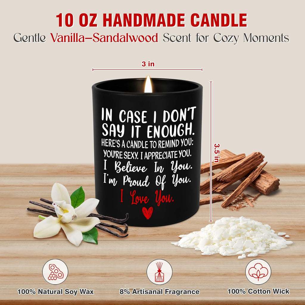 TEEZWONDER Christmas Anniversary Birthday Gifts for Men Him, Candle 10 oz