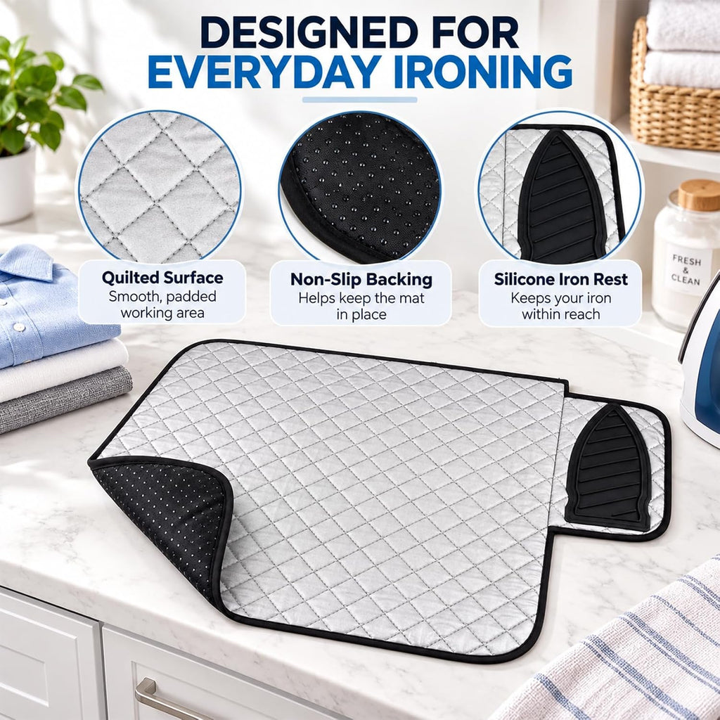 RAINFLOW Magnetic Ironing Mat - Portable Tabletop Pad for Home Travel