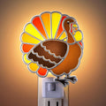 Meonum Thanksgiving Turkey Night Light Plugs into Wall, Powered by C7 LED Bulbs, 360 Degree Rotatable Plug, Bright Holiday Decorative Night Light for Home Bedroom Bathroom Kitchen Corridor Hallway