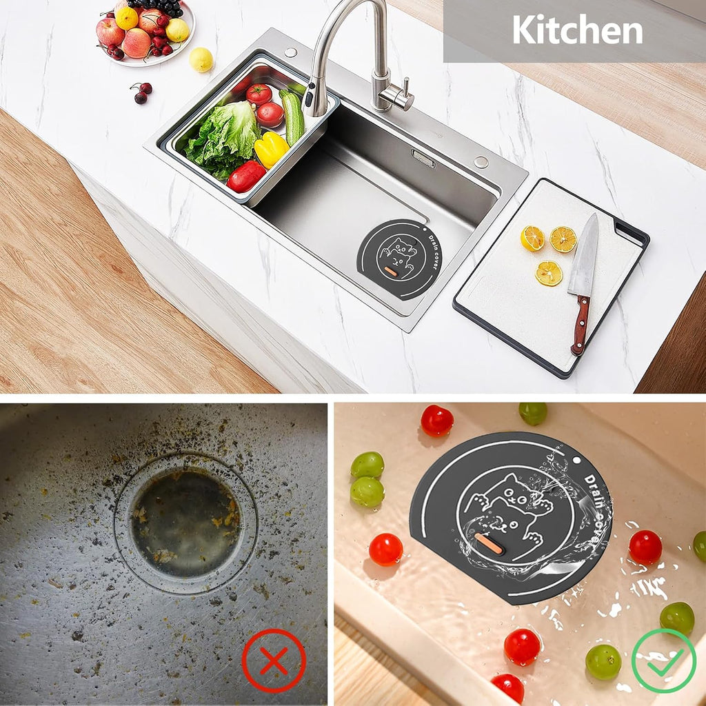 2-in-1 Shower Drain Hair Catcher & Bathtub Drain Hair Catcher