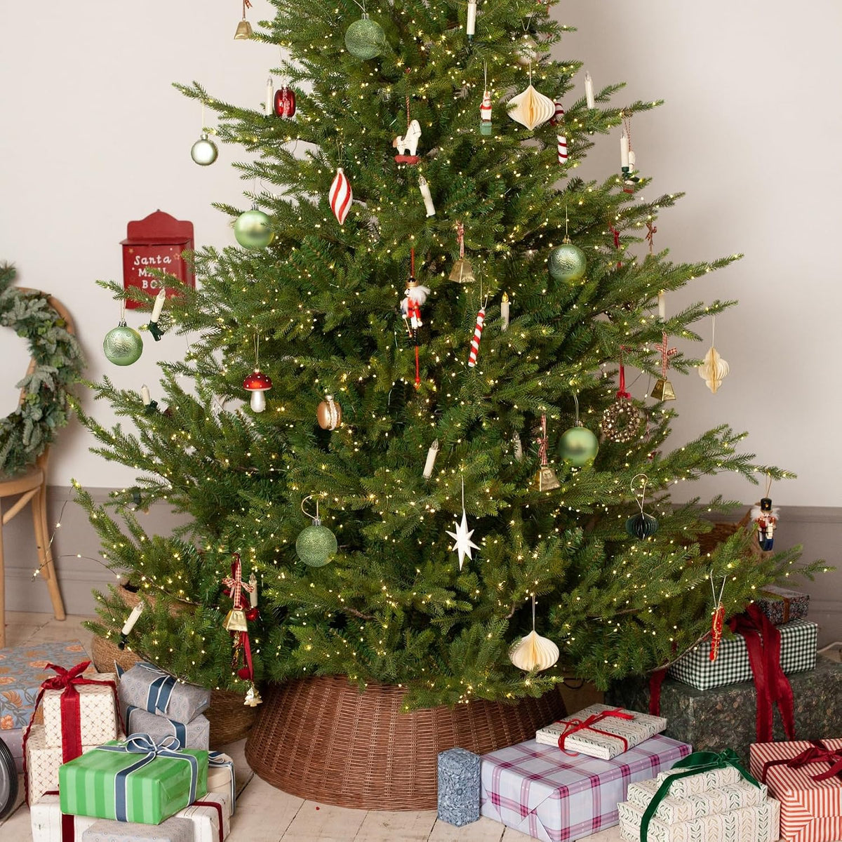 KI Store Light Green Christmas Balls 34pcs 2.36-Inch Christmas Tree Decoration Ornaments for Xmas Tree Holiday Wreath Garland Decor Ornaments Hooks Included