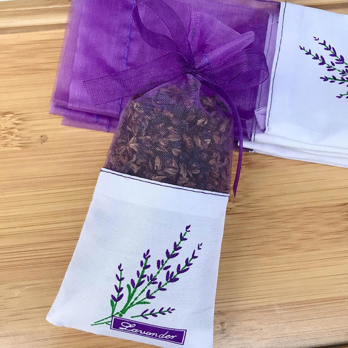 20 PCS Purple Empty Lavender Sachets Bags for Drawers and Wardrobes Closet Freshener Scents Dried Lavender Flower Sachets