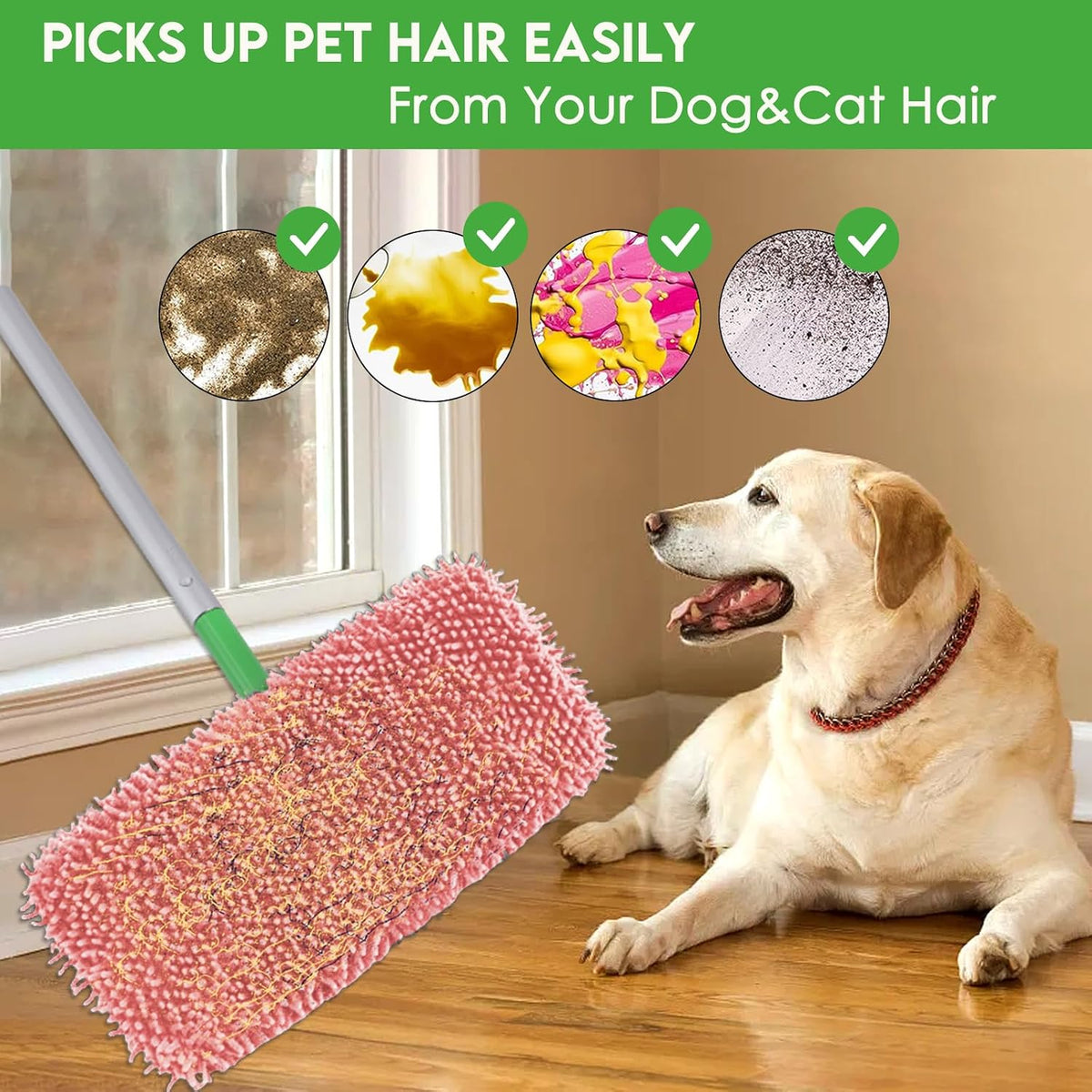 Reusable Microfiber Mop Pads Compatible with Swiffer Sweeper Mop