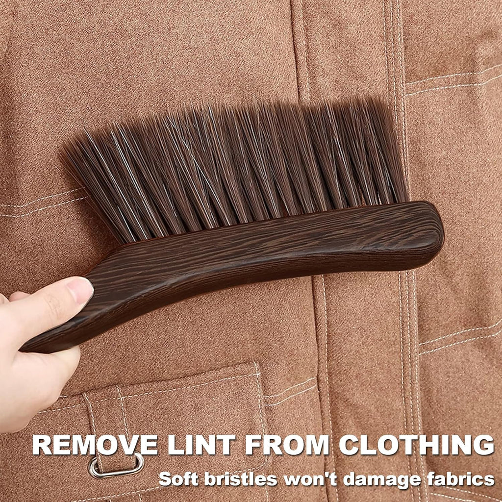 Hand Broom Soft Bristles Duster with Solid Wood Handle Quick Dusting Brush for Sofa Bed Furniture Musical Instruments (Chicken Wing Wood)