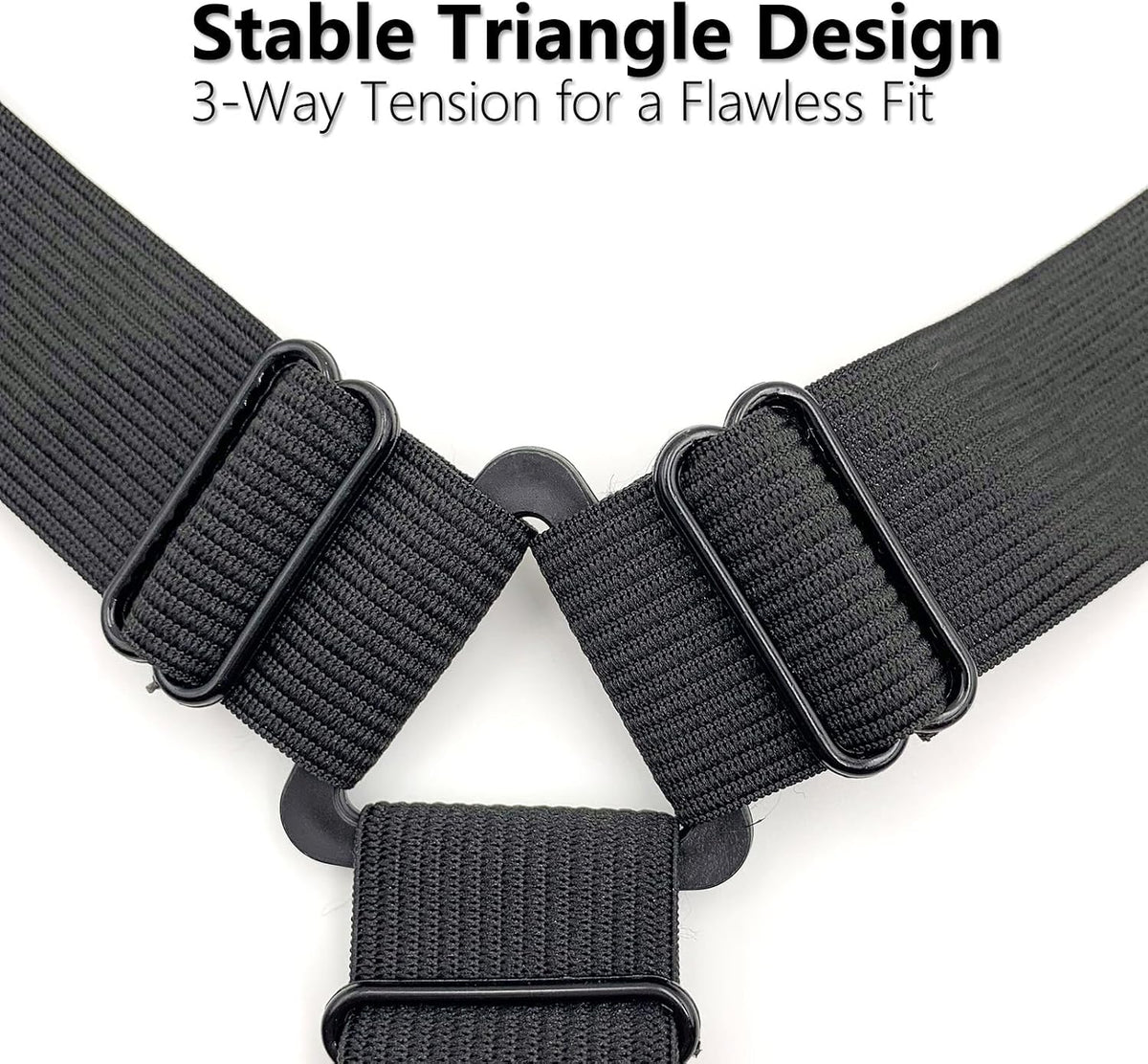 4PCS Bed Sheet Holder Straps – Triangle Adjustable Elastic Fasteners with Metal Clips, Heavy Duty Sheet Suspenders for Fitted & Flat Sheets, Mattress Covers, Sofa Cushions