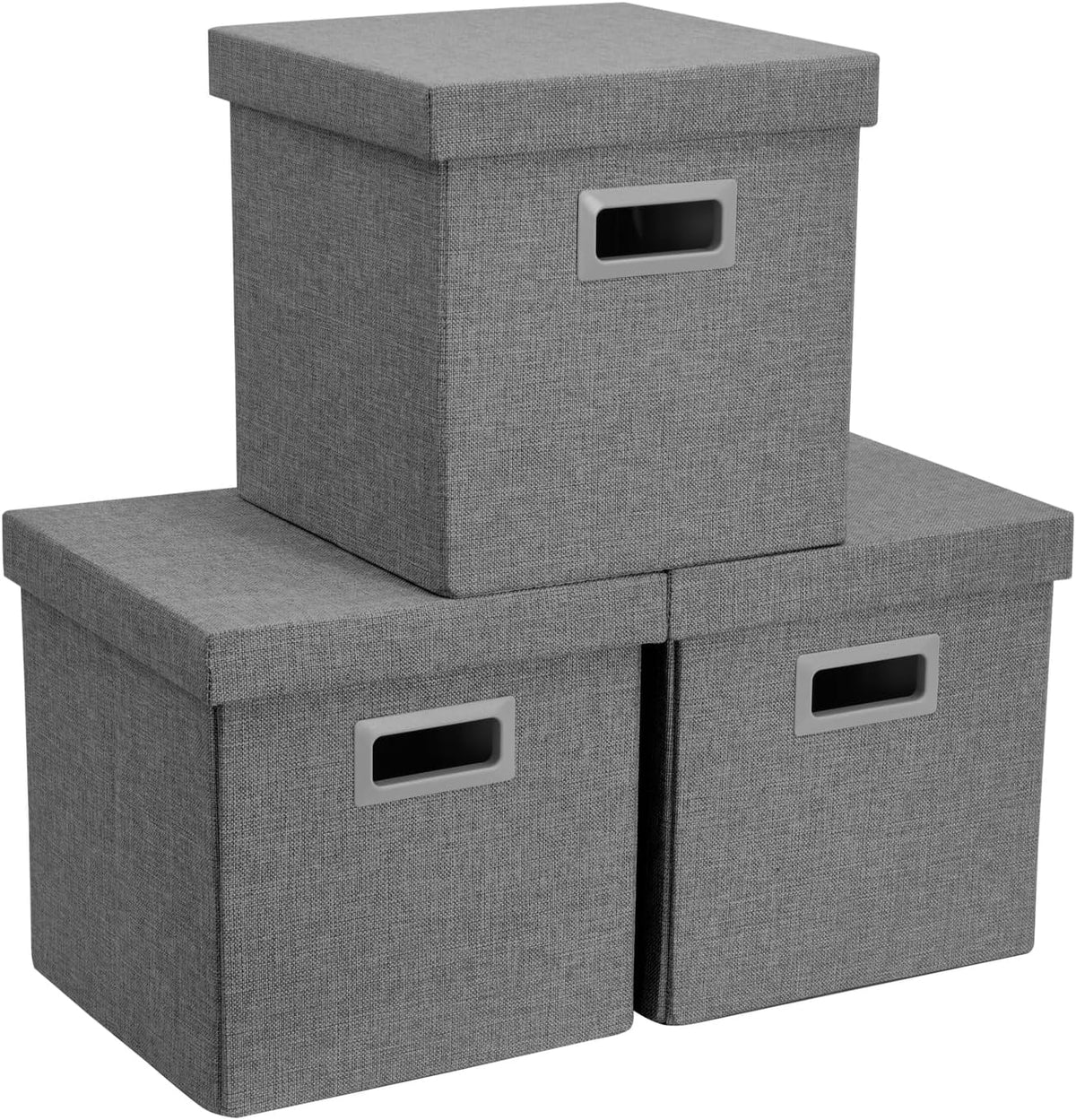 DECOMOMO Storage Basket with Lids, 3x Tougher Collapsible Storage Bins