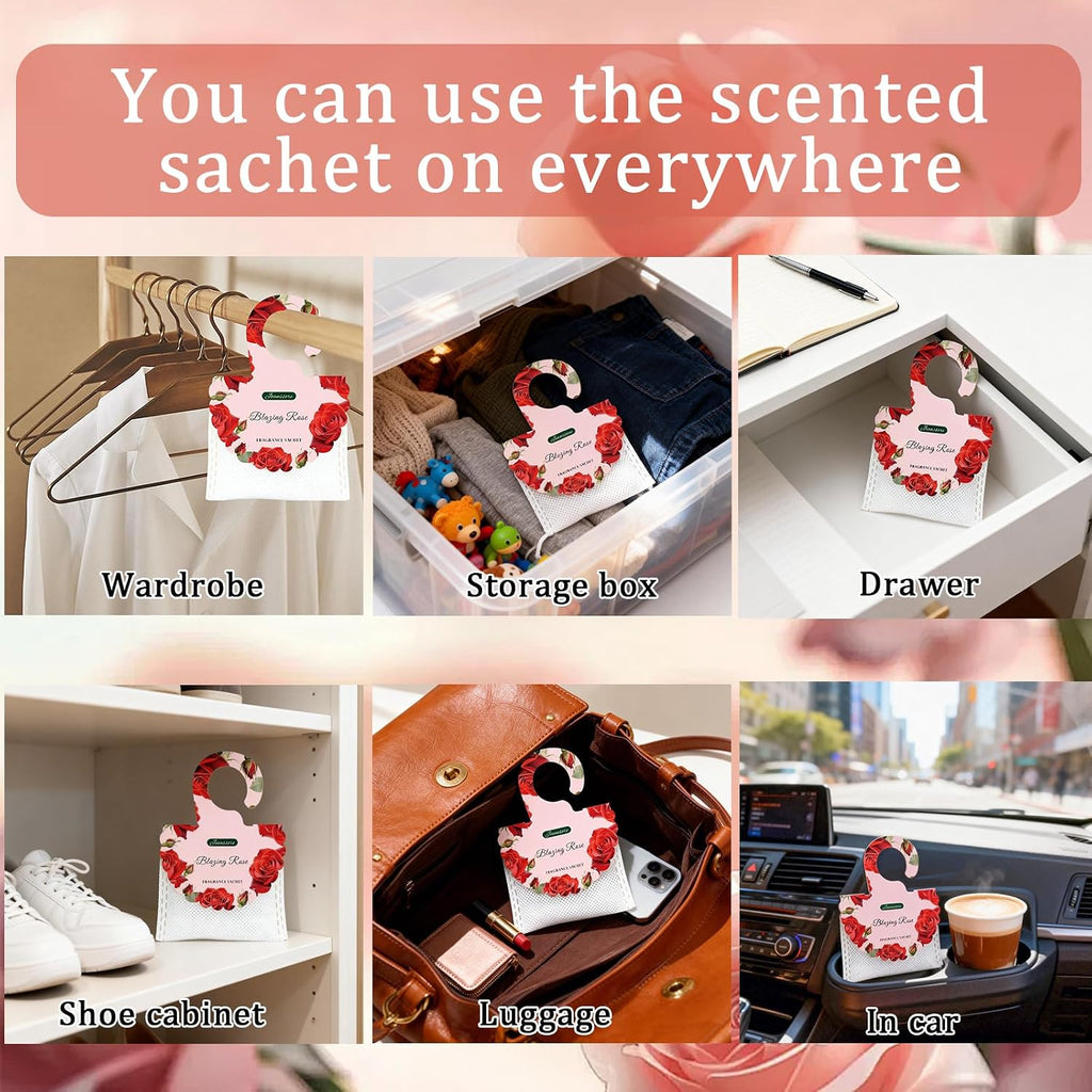 15 Packs Scented Sachets for Drawers and Closets, Hanging Closet Freshener