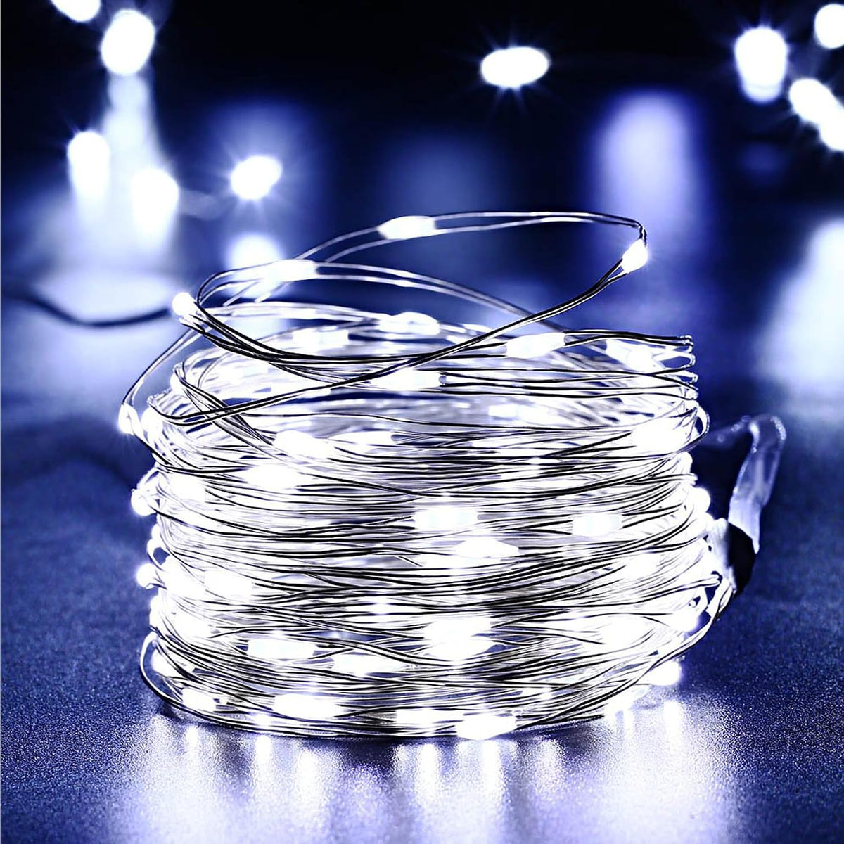Joomer Fairy String Lights 33FT 100LED Plug in Fairy Lights Indoor, White
