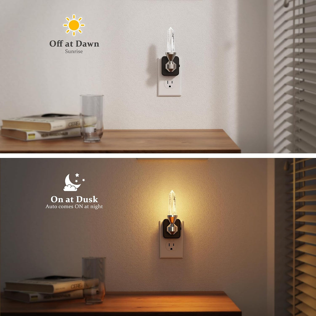 JandCase Healing Crystals LED Night Light Plug into Wall
