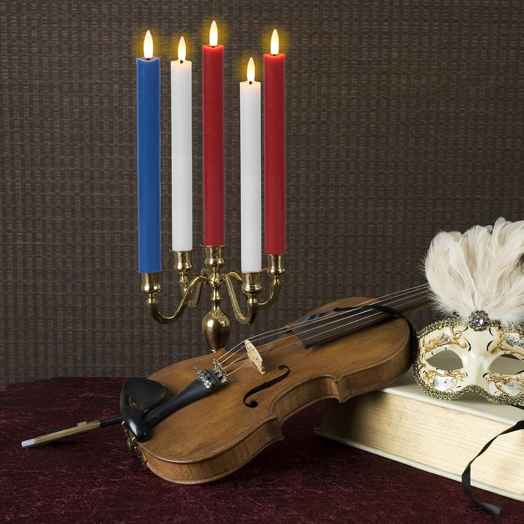 Wondise Patriotic Candles Flameless Taper Candles with Remote & Timer