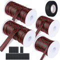 132 ft Expandable Braided Cable Sleeve Wire Loom PET Wire Sleeving，Wrap Management Mesh for Audio Video and Other Home Device Cable Automotive Wire - (1/2 Inch, 1/4 Inch, 3/8 Inch,3/4 Inch, Red)