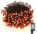 ODEETRONIC Orange Outdoor Halloween String Lights, 98.42 ft 300 LED Plug in