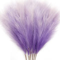 KALYLOC 8Pcs 3FT Purple Faux Pampas Grass Artificial Bulrush for Boho Decor