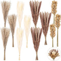 300 PCS Dried Pampas Grass Bouquet, Natural Pampas Grass Decor