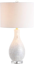JONATHAN Y Josephine 26.5" Mother of Pearl Seashell Table Lamp, White