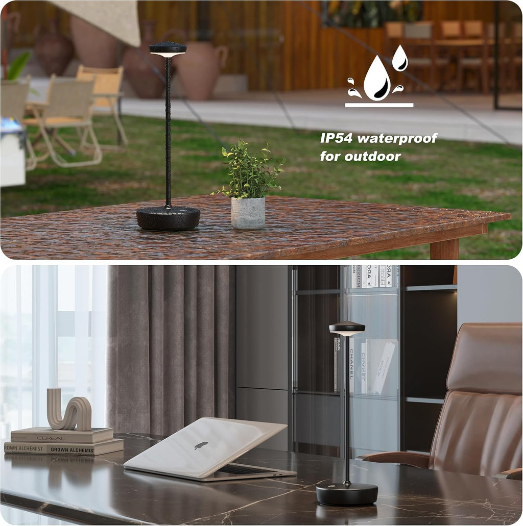 TBBGA Cordless Table Lamp Rechargeable 2 Pack, 5000mAh Battery Table Light