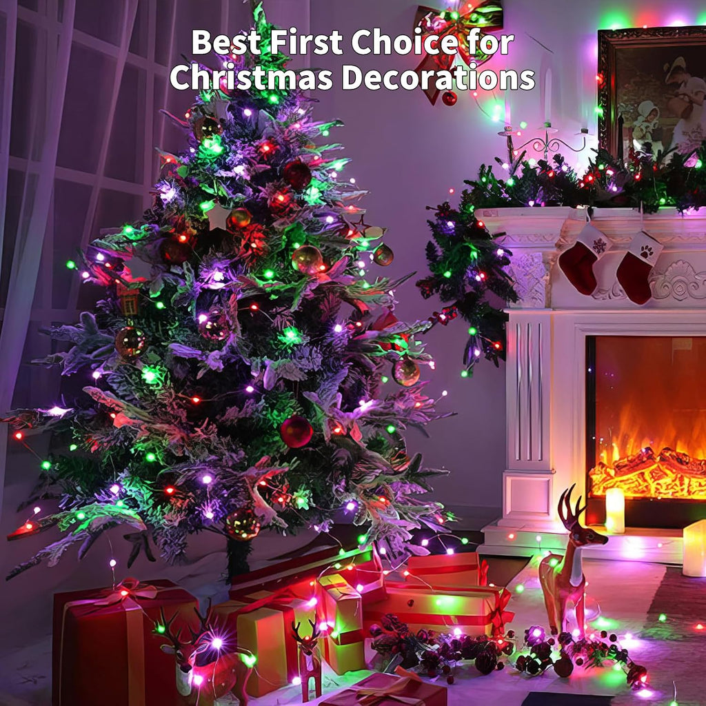 Multicolor Fairy String Lights Battery Operated Fairy Lights Firefly Lights LED Starry String Lights 7.2ft 20 LEDs Silvery Copper Wire for Christmas DIY Decoration Wedding Party (6 Pack)