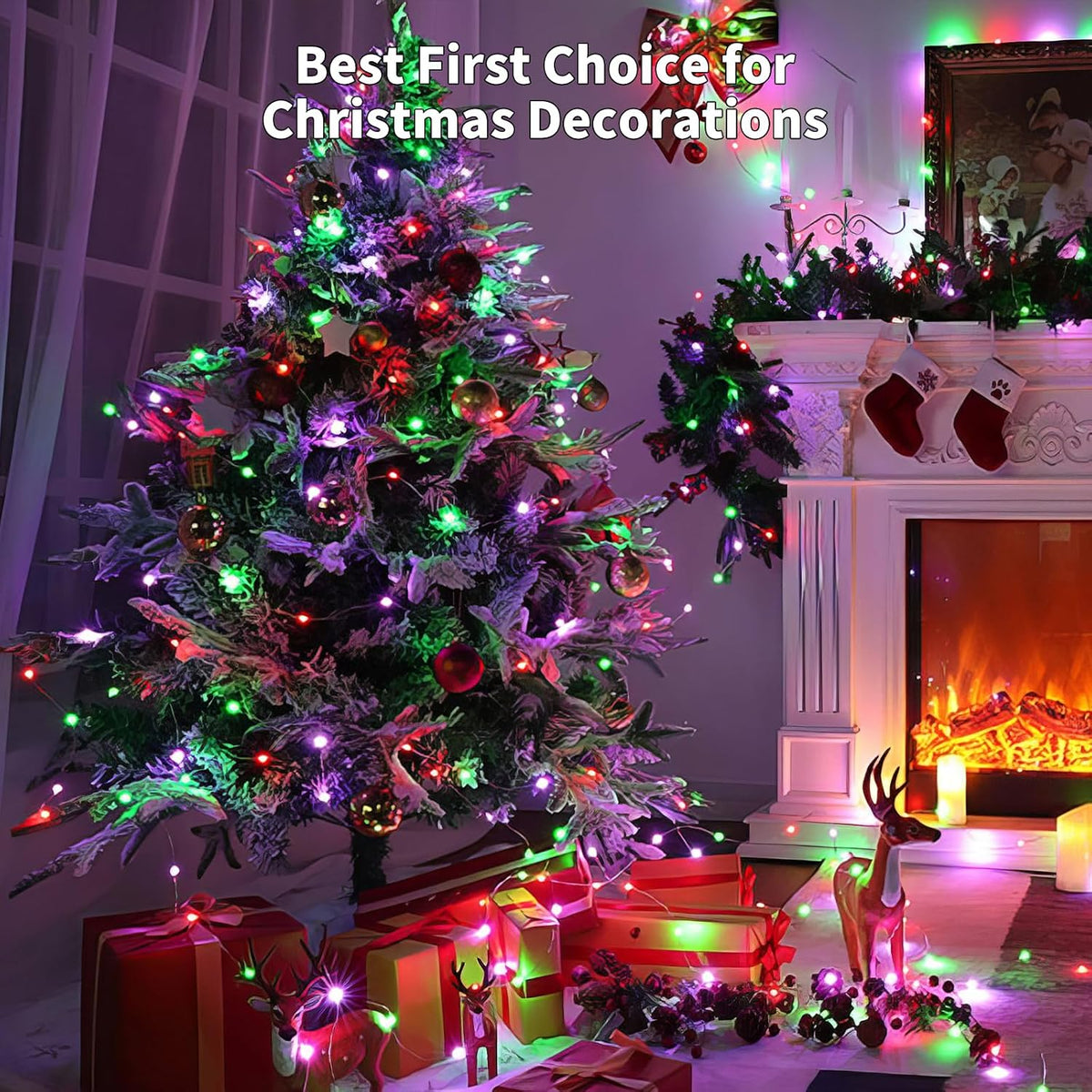 Multicolor Fairy String Lights Battery Operated Fairy Lights Firefly Lights LED Starry String Lights 7.2ft 20 LEDs Silvery Copper Wire for Christmas DIY Decoration Wedding Party (6 Pack)