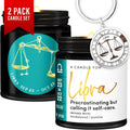 WAX & WIT Libra Gifts for Women, Zodiac Gifts for Women, Astrology Gift, Zodiac Candles, Libra Candle, September October Birthday Gift for Woman, Astrology Candle - 9oz