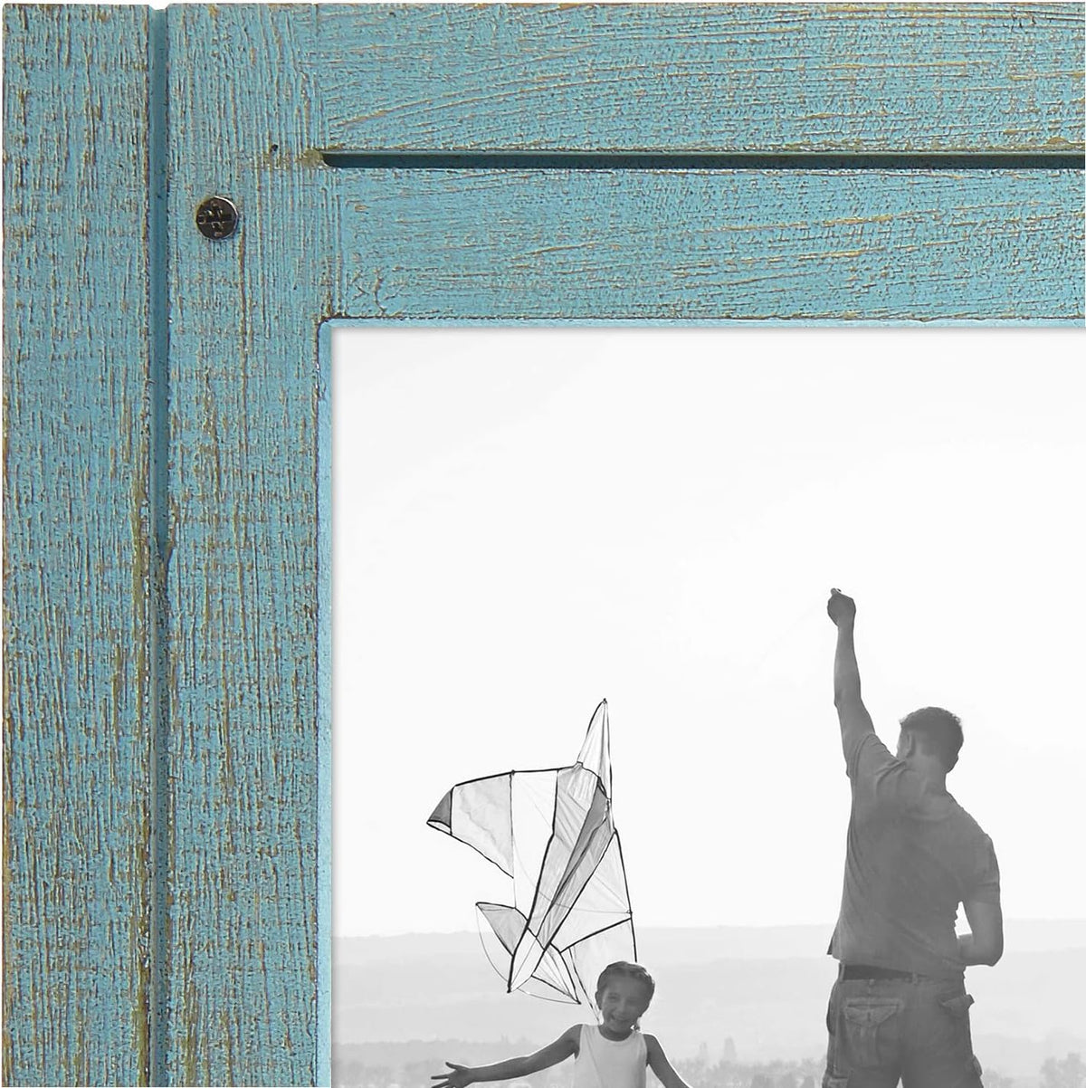 Americanflat 4x6 Collage Picture Frame - Rustic Turquoise Blue
