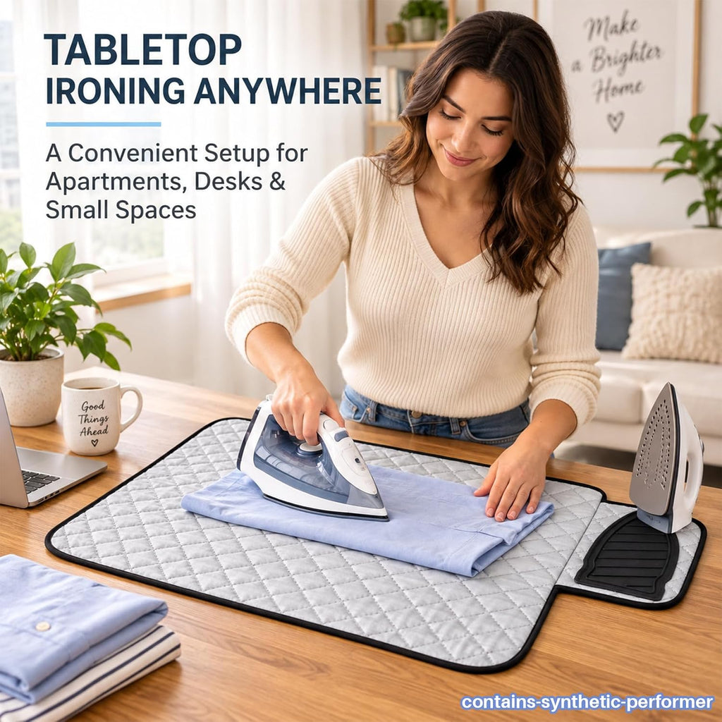 RAINFLOW Magnetic Ironing Mat - Portable Tabletop Pad for Home Travel