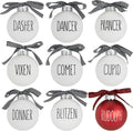 Buffalo Plaid Christmas Tree Ornaments - Set of 9 Shatterproof Bulbs