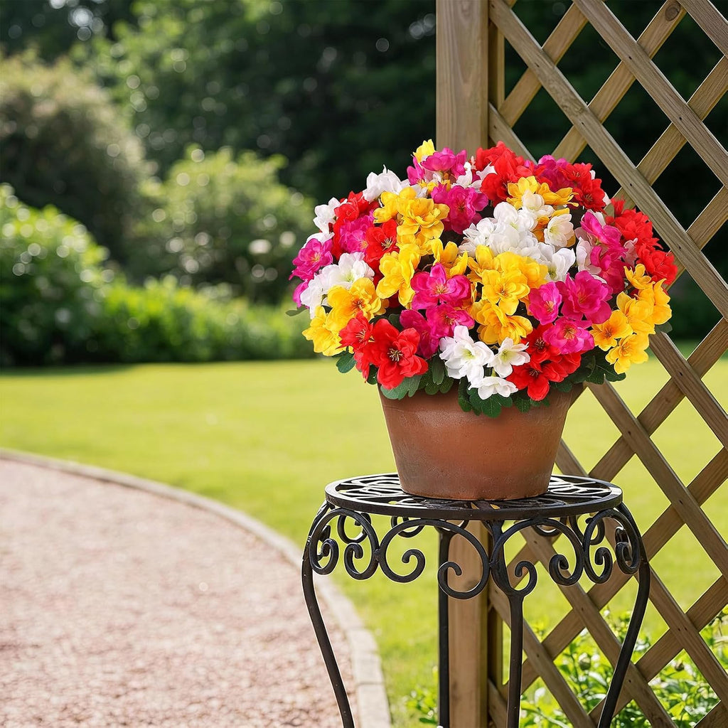 16 Bundles 16" Artificial Azalea Flower Bouquet for Front Door(Mixed Color)