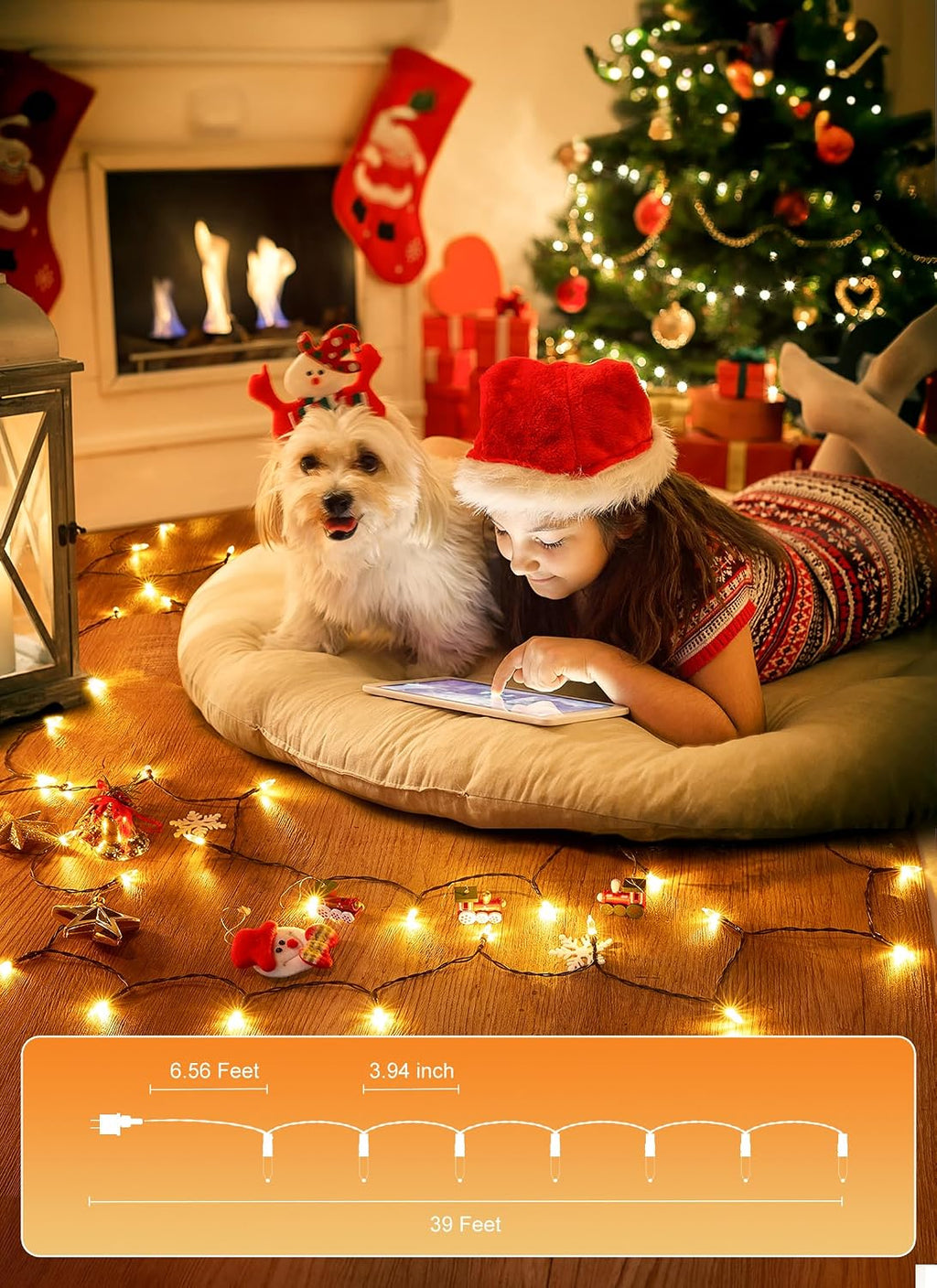 Brightown 200 LED Christmas Mini Lights, 75FT String Lights Indoor with 8 Light Modes, Connectable Fairy Lights Plug in for Outdoor Xmas Trees Garland Wreath Holiday Decorations, Warm White