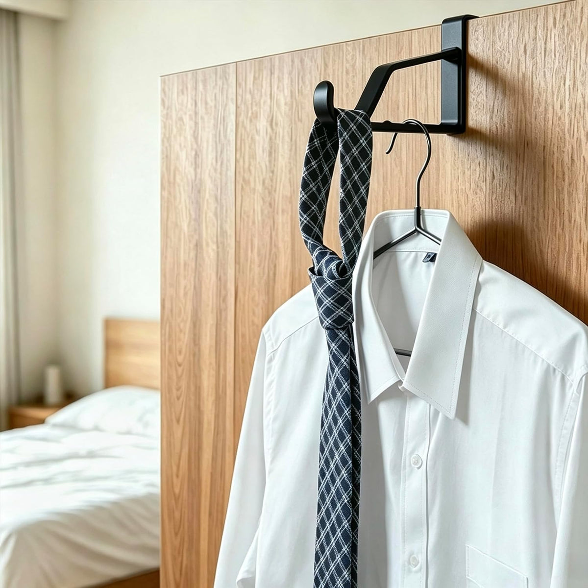 NewTalent 2pcs Over the Door Hanger Holder, 2 Pack Over The Door Hooks for Hangers, Door Hanger Hooks, Storage Organizers