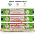 Satya Traditional Ayurveda Incense Sticks, Satya Bng (Bangalore) Insenses 15gmx3 Pack with Raajsee Incense Holder Bundle, Satya Nagchampa Natural Incense