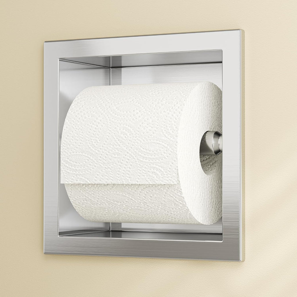 Neodrain Brushed 304 Stainless Steel Recessed in Wall Toilet Paper Holder