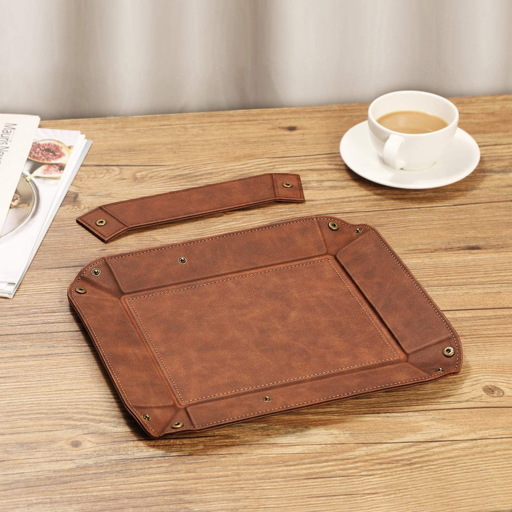 SITHON Valet Tray Desktop Storage Organizer with 2 Compartments
