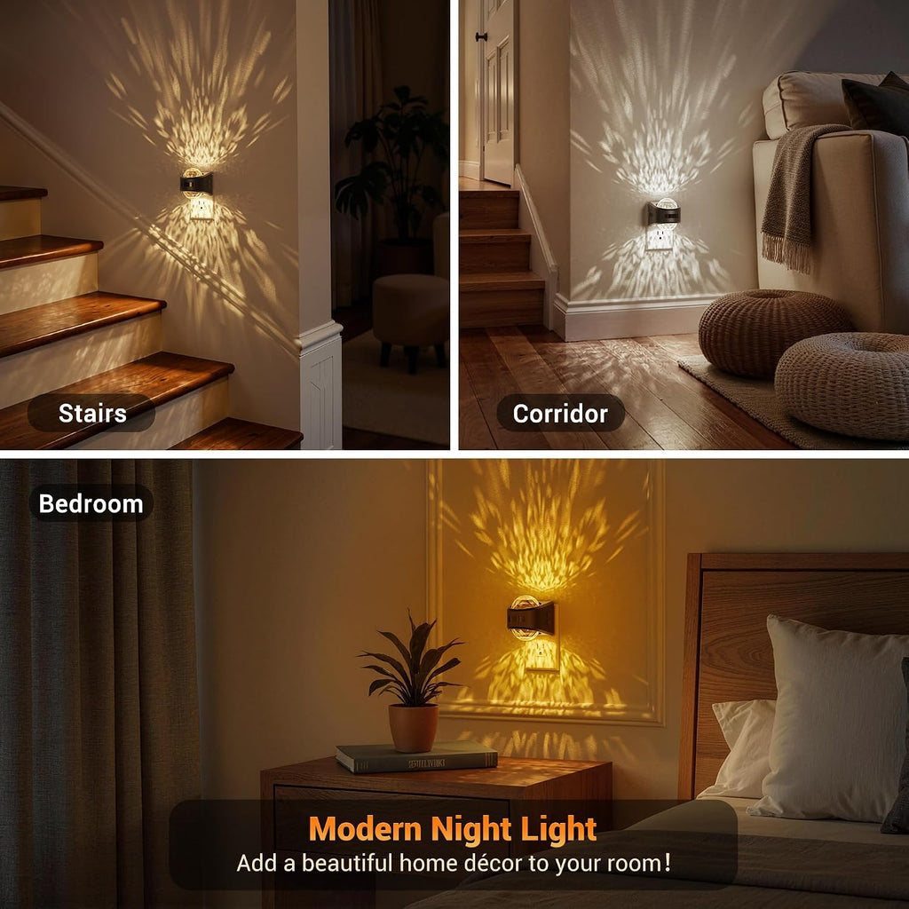 JandCase Motion Sensor Night Light, 3 Color Night Lights Plug into Wall