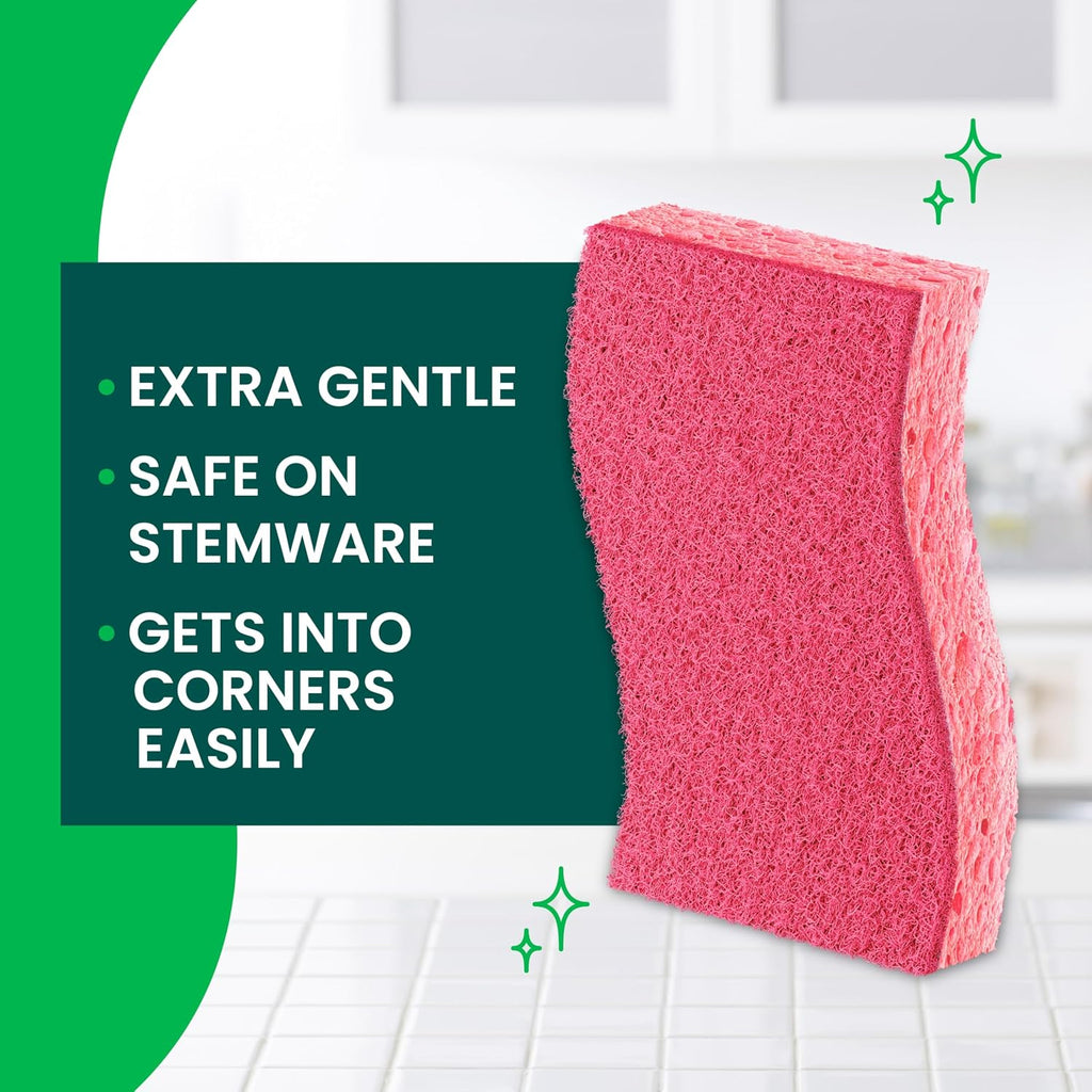 Scotch-Brite Delicate Clean Non-Scratch Scrub Sponge, 3 Scrub Sponges (Pack of 8)