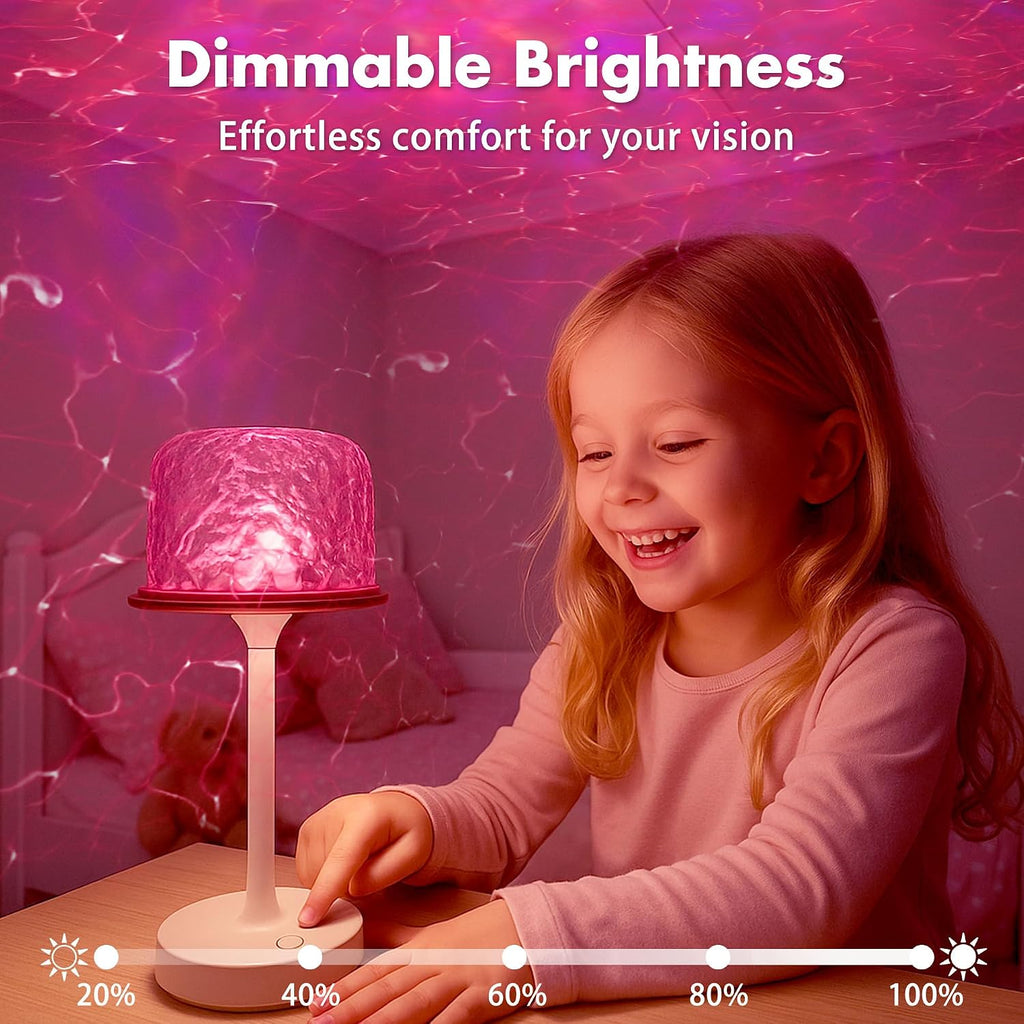 Waterproof Shower Lamp, Bathroom Lamp with 16 Color Ocean Wave Projector