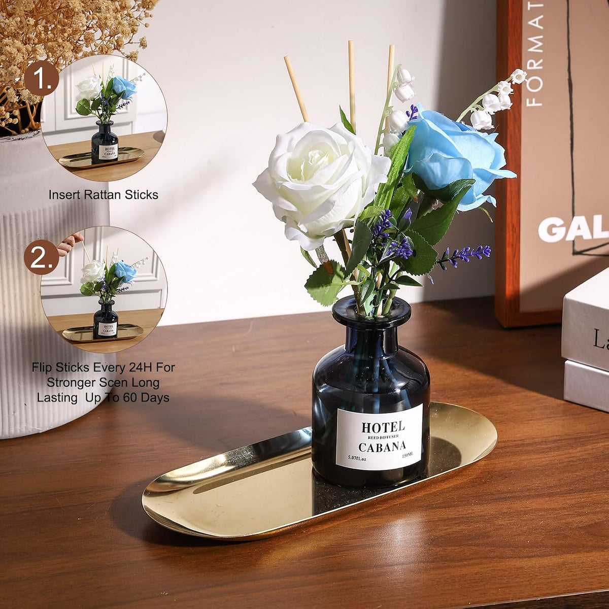 Cabana Ritzy Reed Diffuser Set – Luxury Hotel Scent for Home