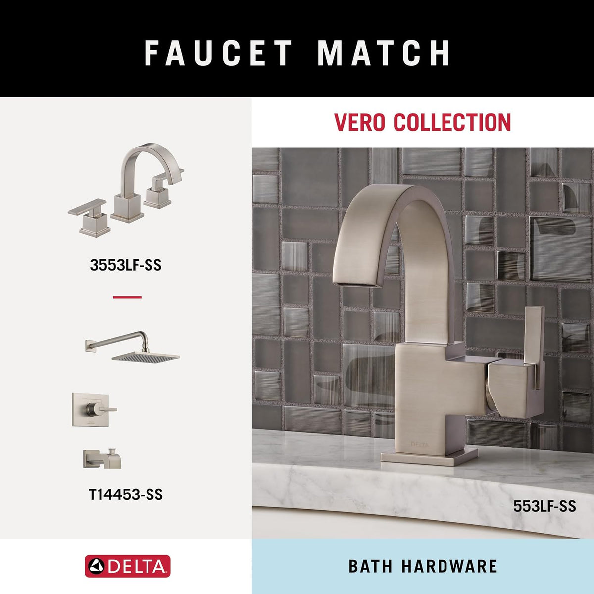 Delta Single Post Toilet Paper Holder | Brilliance Stainless Steel | Wall Mount | Vero Bathroom Accessories