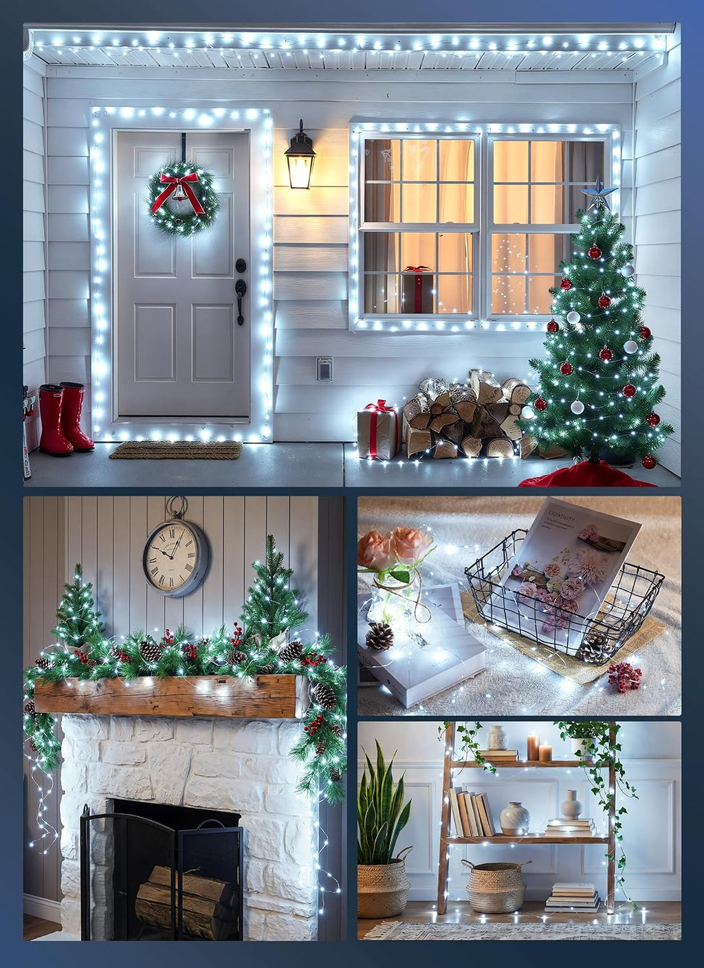Minetom Fairy Lights Plug in, 99Ft 300LEDs String Lights for Bedroom