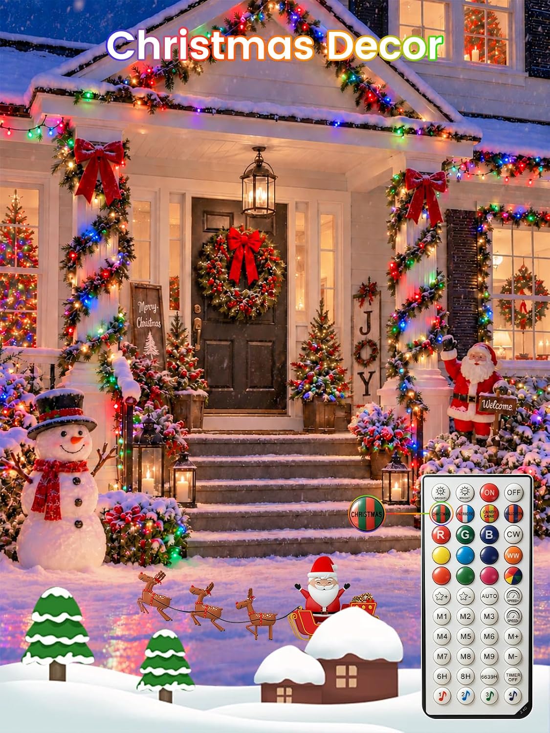 200 LED Smart Color Changing Halloween Fairy Lights App Control with Remote