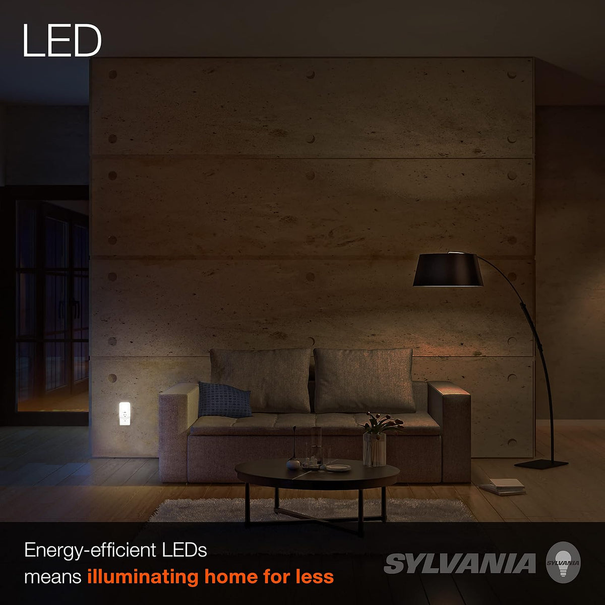 LEDVANCE Sylvania LED Night Light with USB Port and Socket, 3-Color Select, Frosted, 3000K, 5 Lumens, Cool White - 1 Pack (64991)