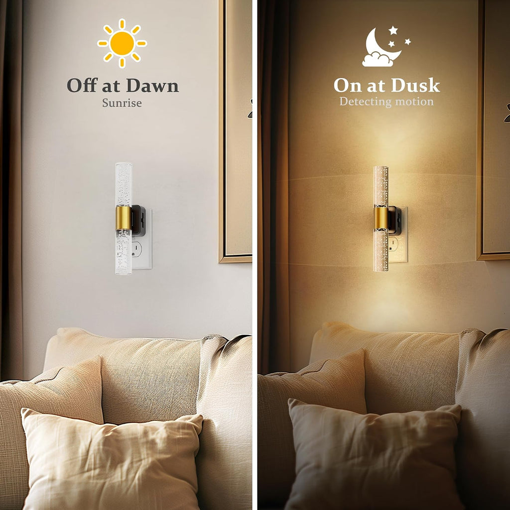 JandCase Night Lights Plug into Wall, 180° Rotating 3000K Soft Light