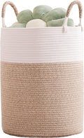 Cotton Rope Laundry Basket Large 80L Tall Woven Hamper