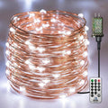 Plug-in Fairy Lights, 66 Ft 200 LED String Light with Remote, 8 Modes, Timer and Dimming Twinkle Lights for Indoor, Bedroom, Party, Decoration, Holiday, Cold White