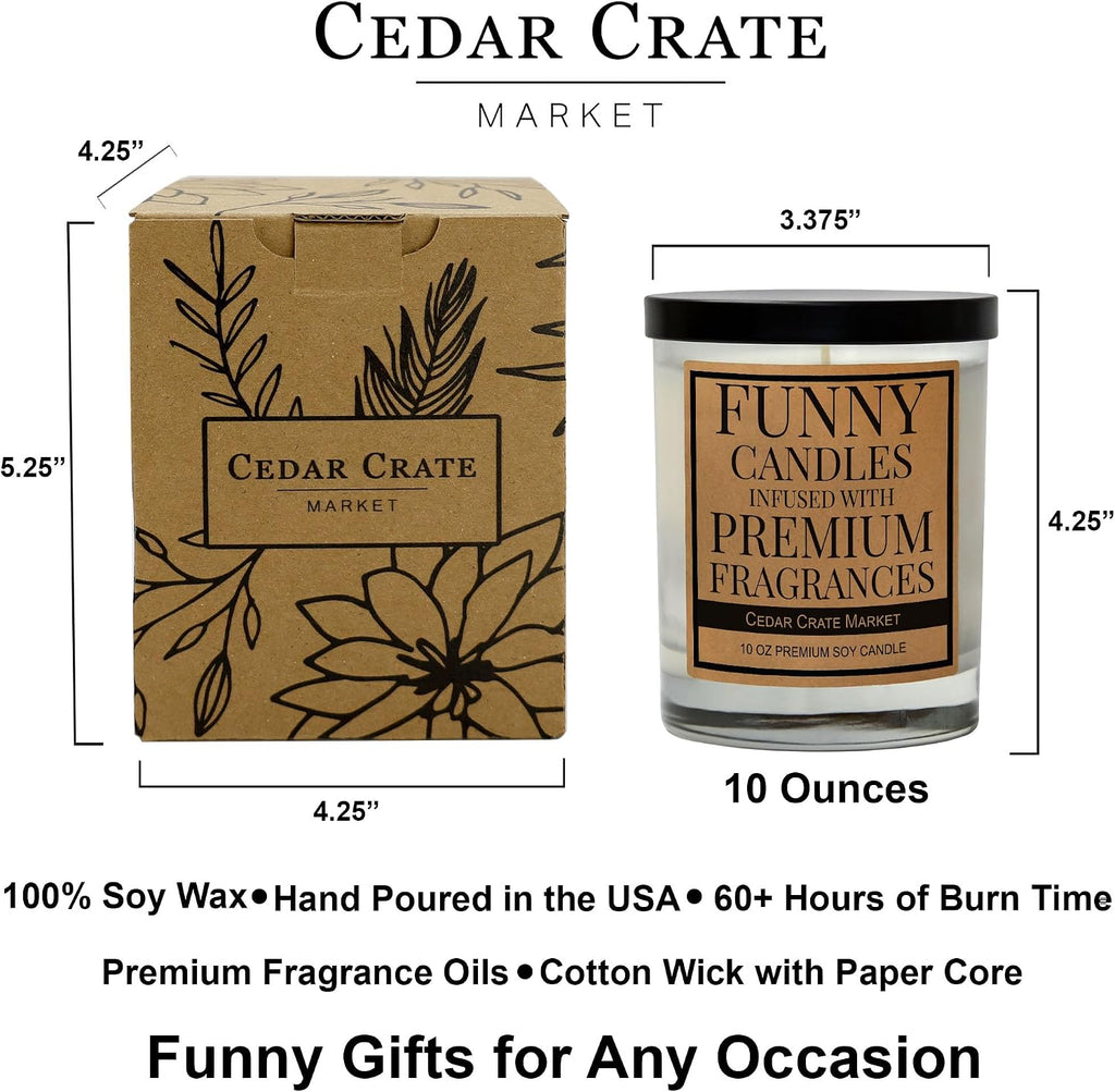 Cedar Crate Market Best Friend Candle Gifts for Women, Funny Friend Present, Candles for Best Friend, Friendship Gifts for Women Friends, Made in USA 13.5oz Soy Wax