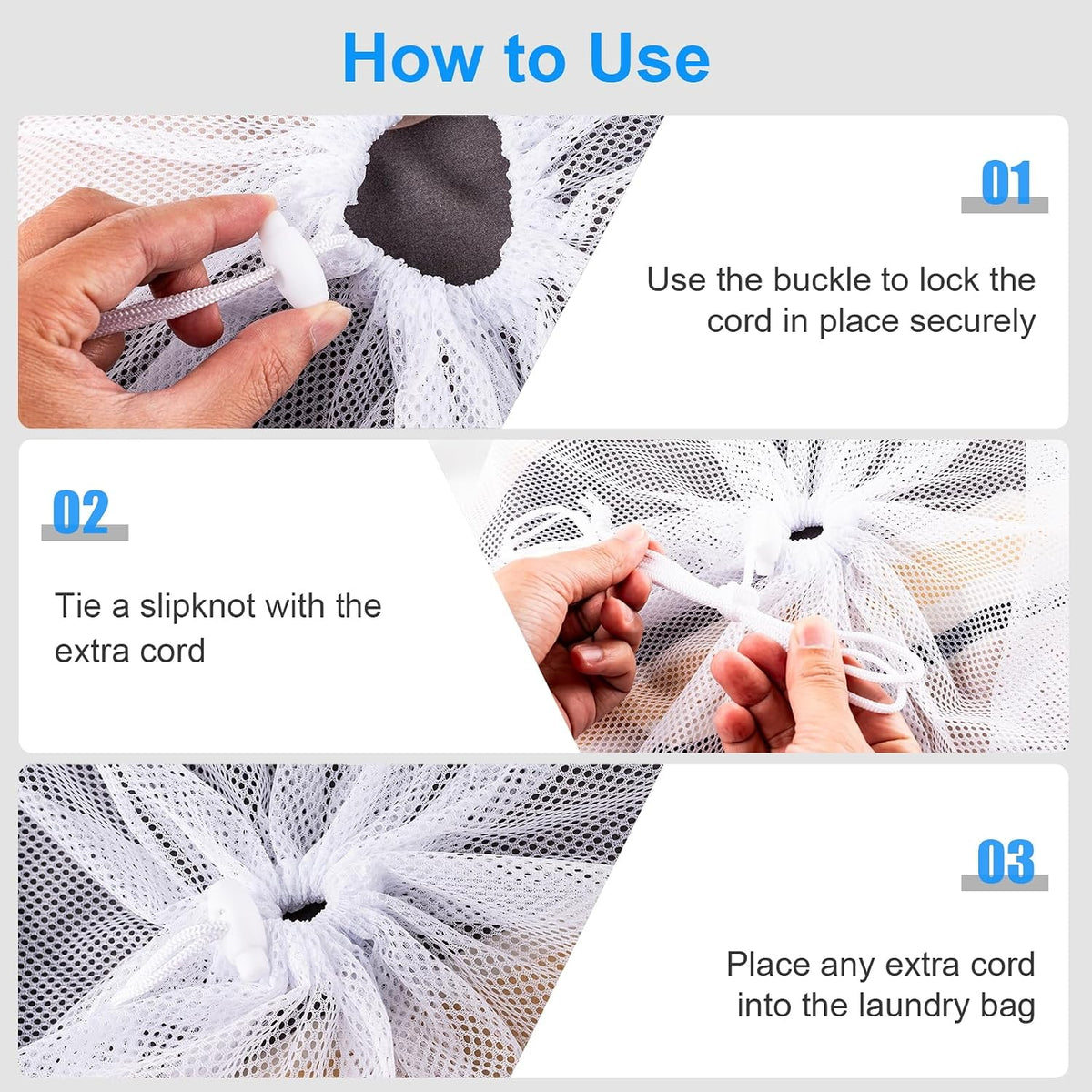 2 Pack Large Mesh Laundry Bags, 24" x 36" Heavy Duty Strong